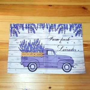 6 piece placemats new, Farm fresh Lavender 18x13 inches